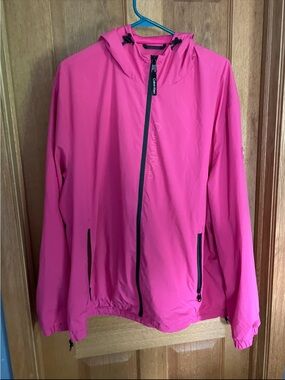 Calvin Klein Hot Pink Hooded Windbreaker Jacket